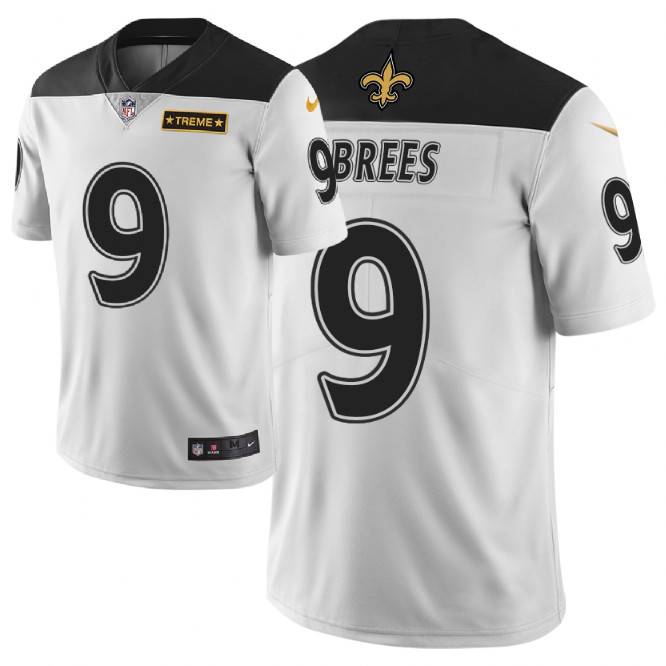 Men Nike NFL New Orleans Saints #9 drew brees Limited city edition white jersey->new orleans saints->NFL Jersey
